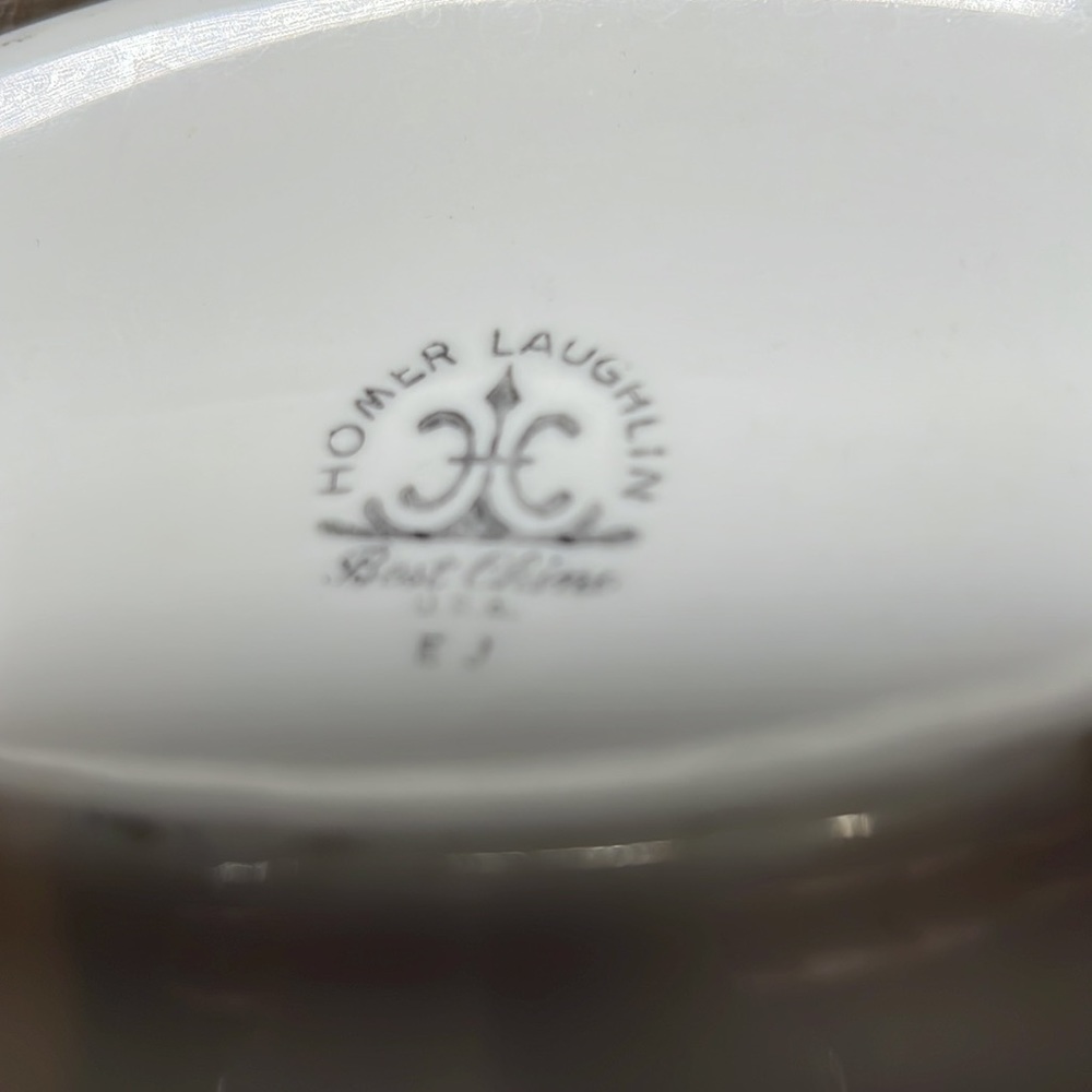 Vintage Homer Laughlin Best China Oval Ceramic Small Tray Dish - Picture 6 of 6